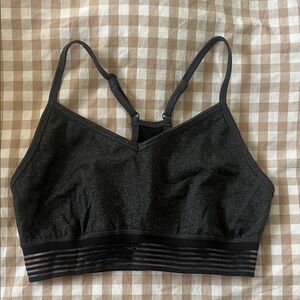 DNKY Grey and Black Adjustable Sports Bra